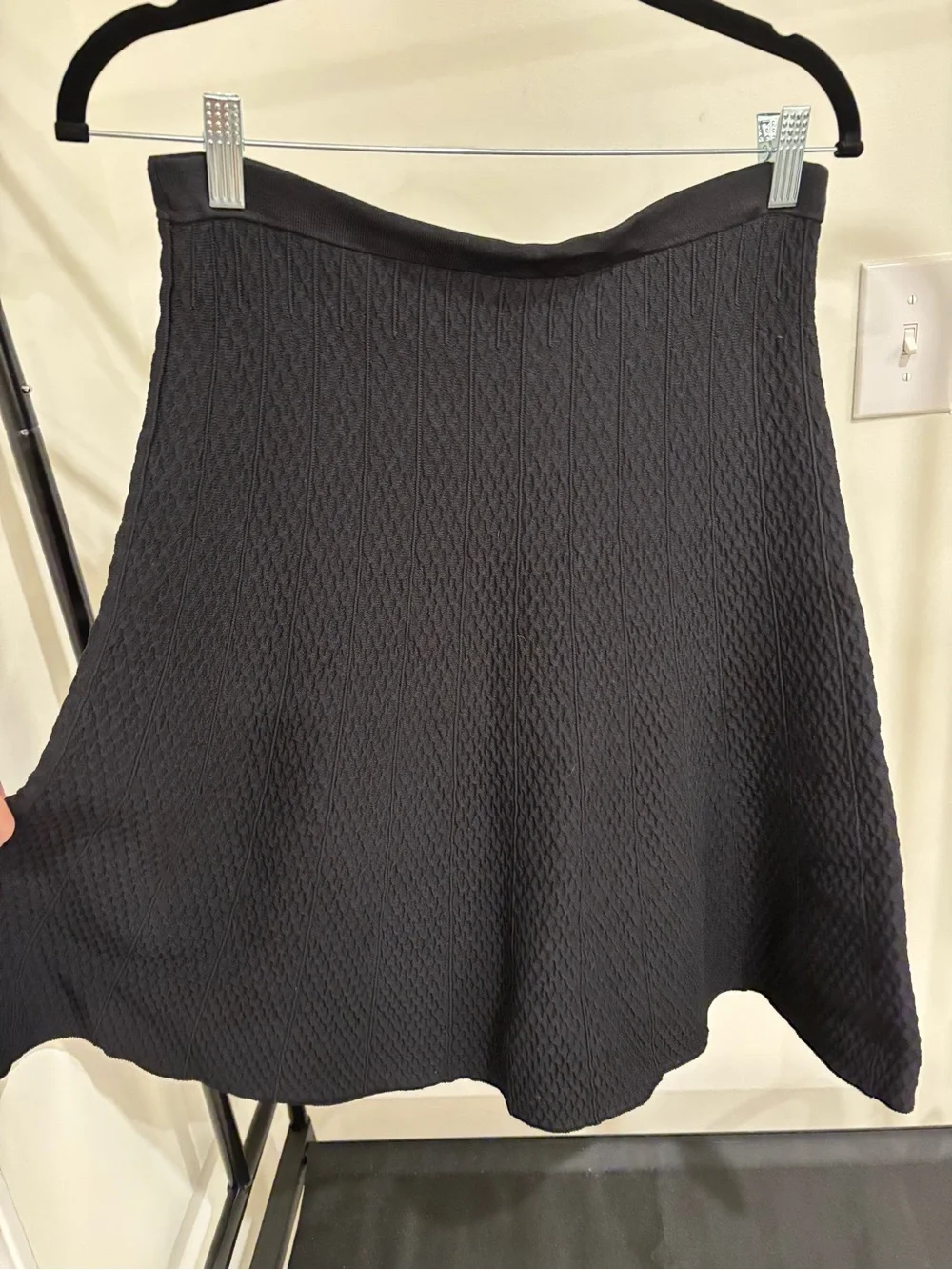 CAbi Black Textured Pencil Skirt